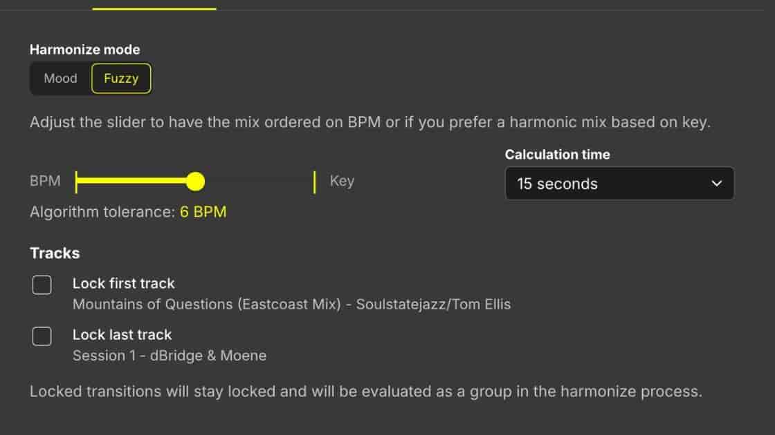 DJ.Studio Feature Harmonic analysis and mixing