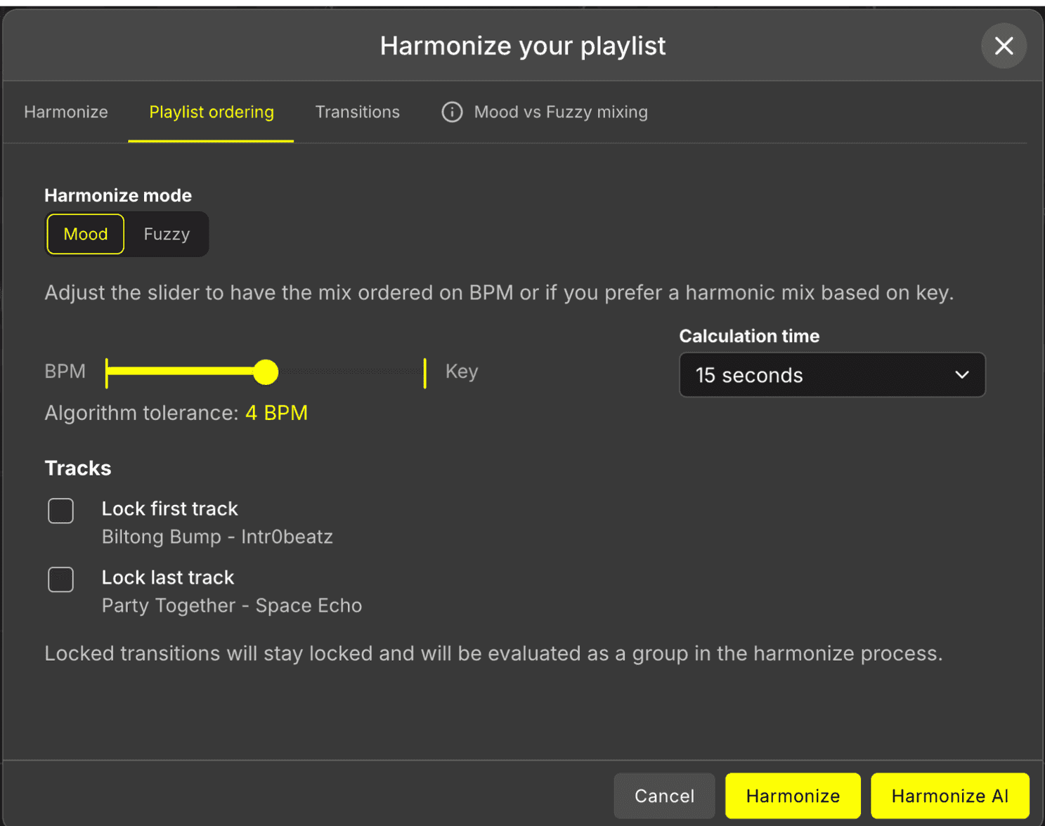 DJ Studio Harmonize your playlist