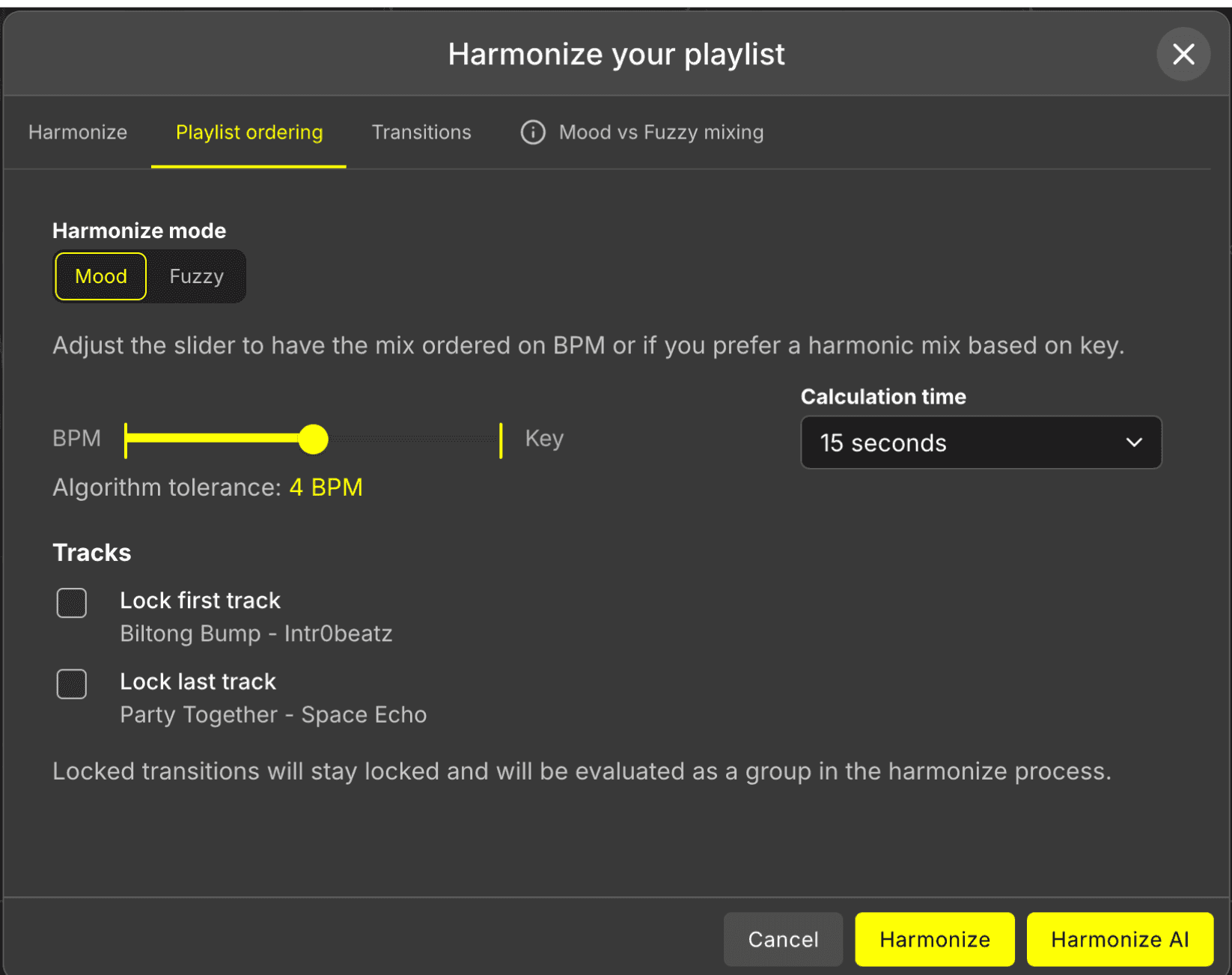 DJ Studio Harmonize your playlist
