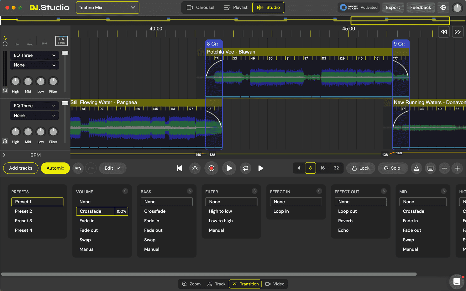 Using studio dj software